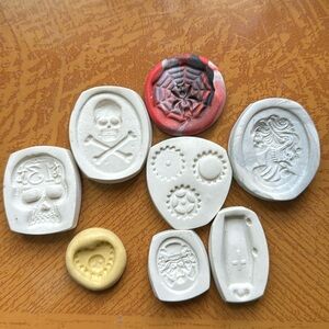 Lot of 8 poly clay molds